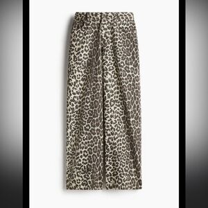 H&M Leopard Print Wide-Leg Women's Jeans